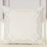 Royal Crest Embroidered Cushion Cover Style 3 - The Linen House
