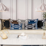 Royal Crest Embroidered Cushion Cover Style 3 - The Linen House