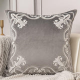 Royal Crest Embroidered Cushion Cover Style 3 - The Linen House
