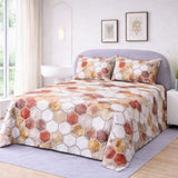 Rustic Honeycomb Printed Bedsheet - The Linen House