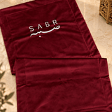 SABR Embroidered Luxury Velvet Prayer Mat - The Linen House