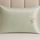 Sage Green Floral Embroidered Bedding Set - The Linen House