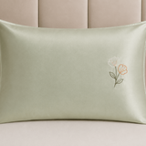 Sage Green Floral Embroidered Bedding Set