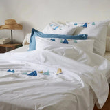 Sailboat Embroidery Duvet Set - The Linen House
