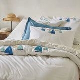 Sailboat Embroidery Duvet Set - The Linen House