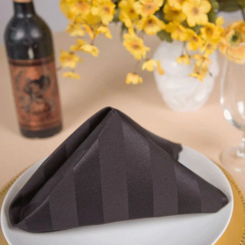 Satin Stripe Napkin - The Linen House