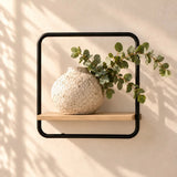 Scandinavian Style MDF & Metal Wall Shelf - The Linen House