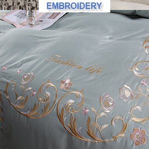 Sea Shell Embroidery Duvet Set - The Linen House