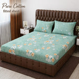 Serene Floral Elegance Fitted Sheet - The Linen House