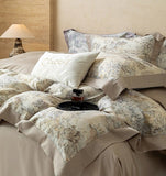 Serene Landscape Printed Duvet Set – Elegant Nature - Inspired Bedding with Soft Trim - The Linen House