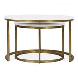 Set of 2 Stackable Elegant Coffee Tables, Nest Side Tables - The Linen House