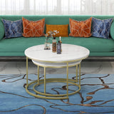 Set of 2 Stackable Elegant Coffee Tables, Nest Side Tables - The Linen House