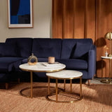 Set of 2 Stackable Elegant Coffee Tables, Nest Side Tables - The Linen House