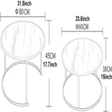 Set of 2 Stackable Elegant Coffee Tables, Nest Side Tables - The Linen House