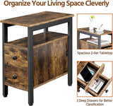 Side Table With 2 Drawer - The Linen House