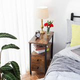 Side Table With 2 Drawer - The Linen House