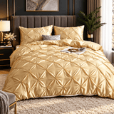 Silk Pintuck Duvet Set - The Linen House
