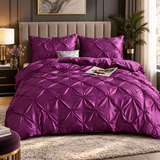Silk Pintuck Duvet Set - The Linen House