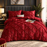 Silk Pintuck Duvet Set - The Linen House
