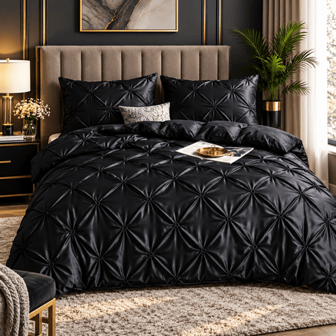 Silk Pintuck Duvet Set - The Linen House