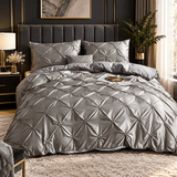 Silk Pintuck Duvet Set - The Linen House