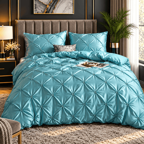 Silk Pintuck Duvet Set - The Linen House
