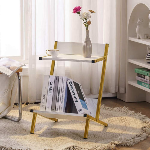 Small End Table with Storage, Modern Simplistic Side Table - The Linen House