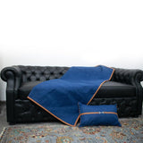 Sofa Throw (Blue) - The Linen House