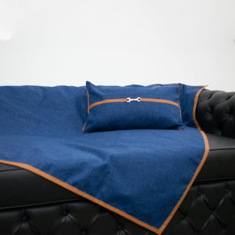 Sofa Throw (Blue) - The Linen House