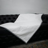 Sofa Throw ( White ) - The Linen House