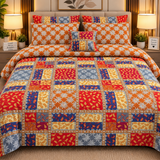 Soft Cotton Colorful Geometric 7Pc Bedspread Set - The Linen House
