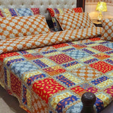 Soft Cotton Colorful Geometric 7Pc Bedspread Set - The Linen House