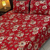 Soft Cotton Multi - Flower Printed Bedsheet - The Linen House