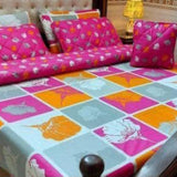 Soft Cotton Pink Geometric 7Pc Bedspread Set - The Linen House