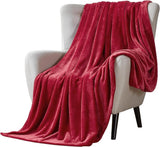 Soft Flannel Fleece Blanket red - The Linen House