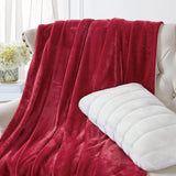 Soft Flannel Fleece Blanket red - The Linen House