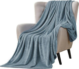 Soft Flannel Fleece Blanket Sky blue - The Linen House