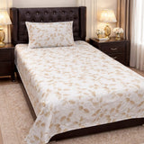 Soft Floral Leaves Kids Bedsheet - The Linen House