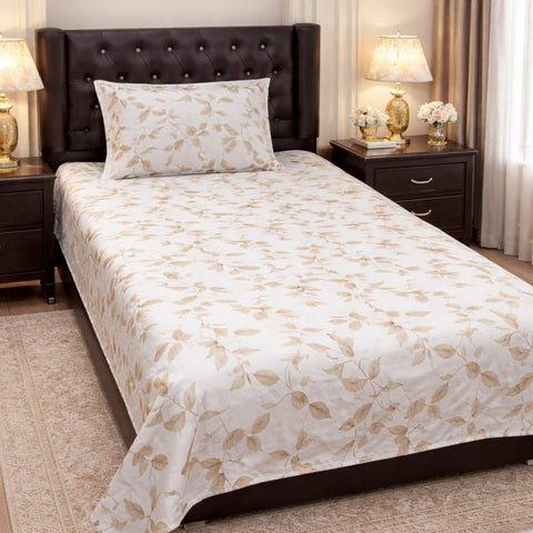 Soft Floral Leaves Kids Bedsheet - The Linen House