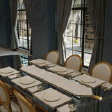 Soft Gold Whispers Table Mat Set - The Linen House