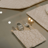 Soft Gold Whispers Table Mat Set - The Linen House