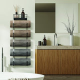 Sorbus Wall Mounted Towel Rack – Space - Saving Metal Towel Holder for Rolled Bath Towels - The Linen House