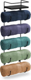 Sorbus Wall Mounted Towel Rack – Space - Saving Metal Towel Holder for Rolled Bath Towels - The Linen House