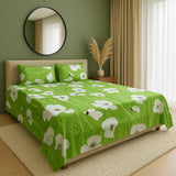 Spring Bloom Green Floral Bedshee (3 pcs) - The Linen House