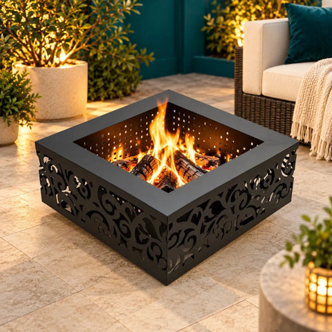 Square shape Fire Pit - The Linen House