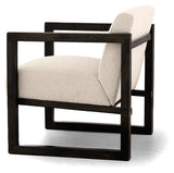 Metal Arm Cream Accent Chair