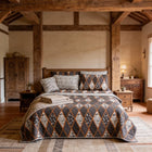 Stylish Bedroom Printed Bedspread Set – 7 Pcs - The Linen House