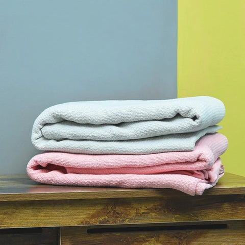 Summer Cotton Thermal Blanket Throws - The Linen House