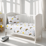 Sunshine Rainbow Baby Crib Sheet & Pillow - The Linen House