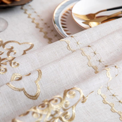 Table cover ( Embroidered) - The Linen House
